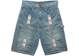 Kapital 14oz Denim STUDS Remake Shorts Light Indigo