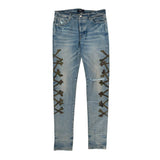 Amiri Camouflage Bone Distressed Jeans
