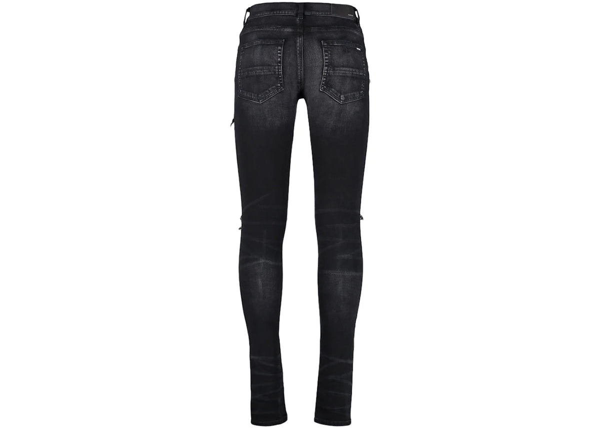 AMIRI MX1 Bandana Destroyed Skinny Fit Jeans Black/Brown