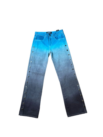 Novacaine Snapped Denim Jeans "Blue Fade"