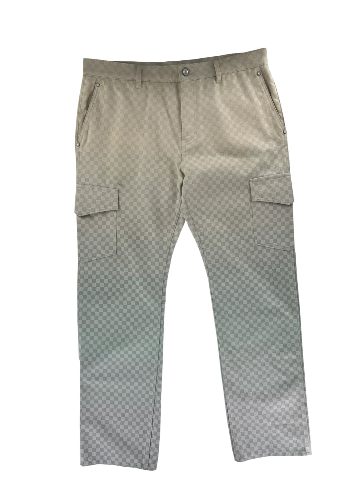 Louis Vuitton Damier Gradient Jacquard Denim Cargo Pants Multicolor