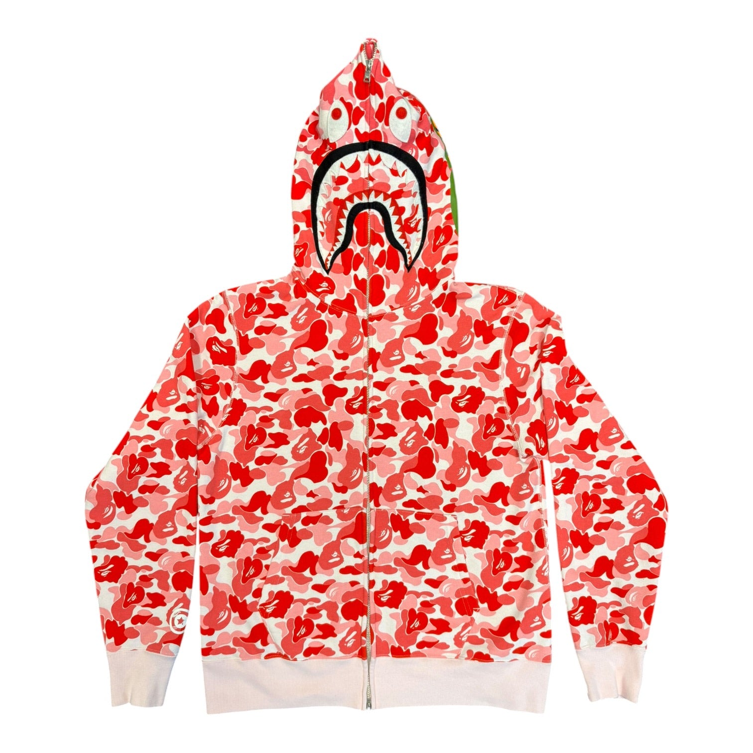 Bape ABC Camo Shark Hoodie Pink