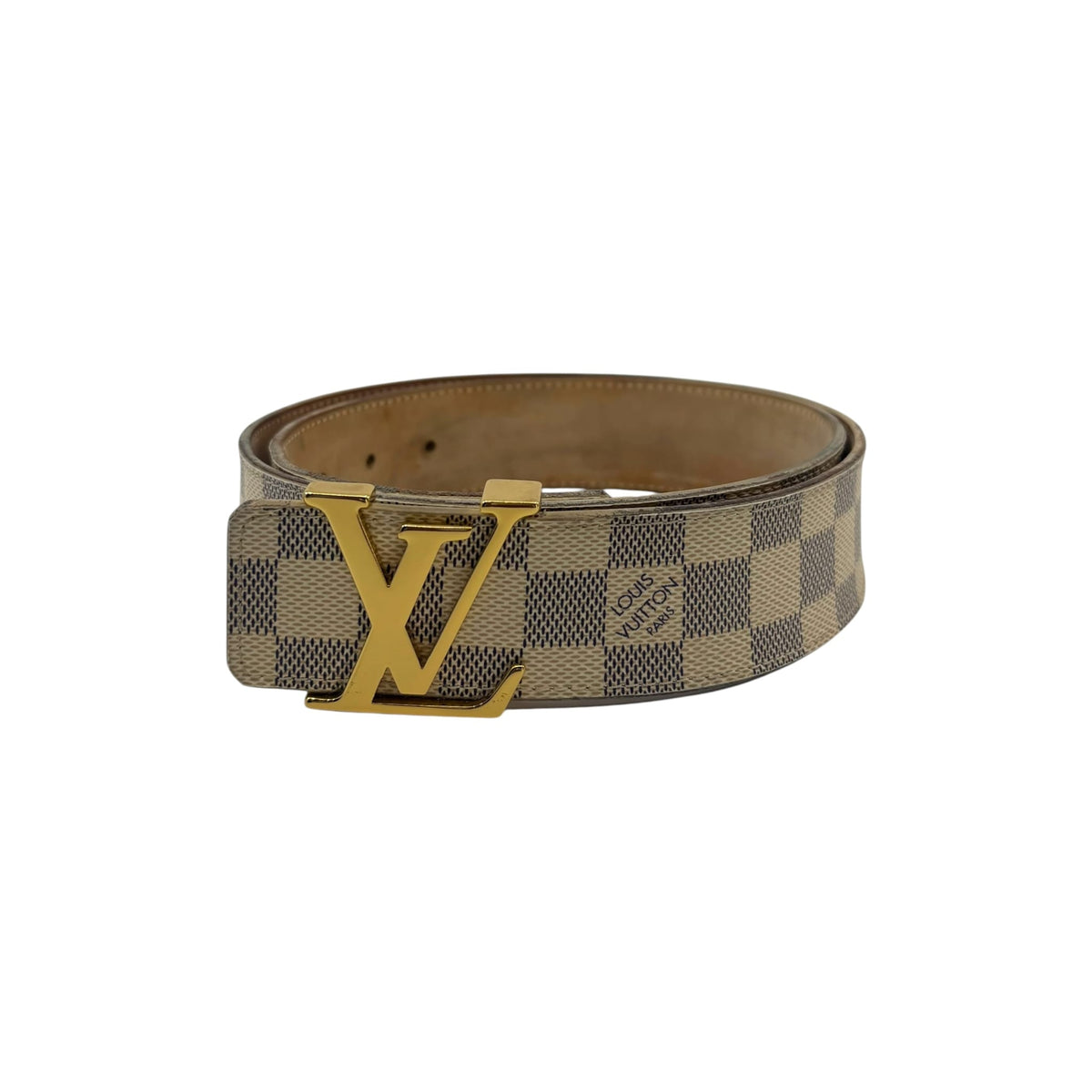 Louis Vuitton Belt Initiales Damier Azur Blue/White