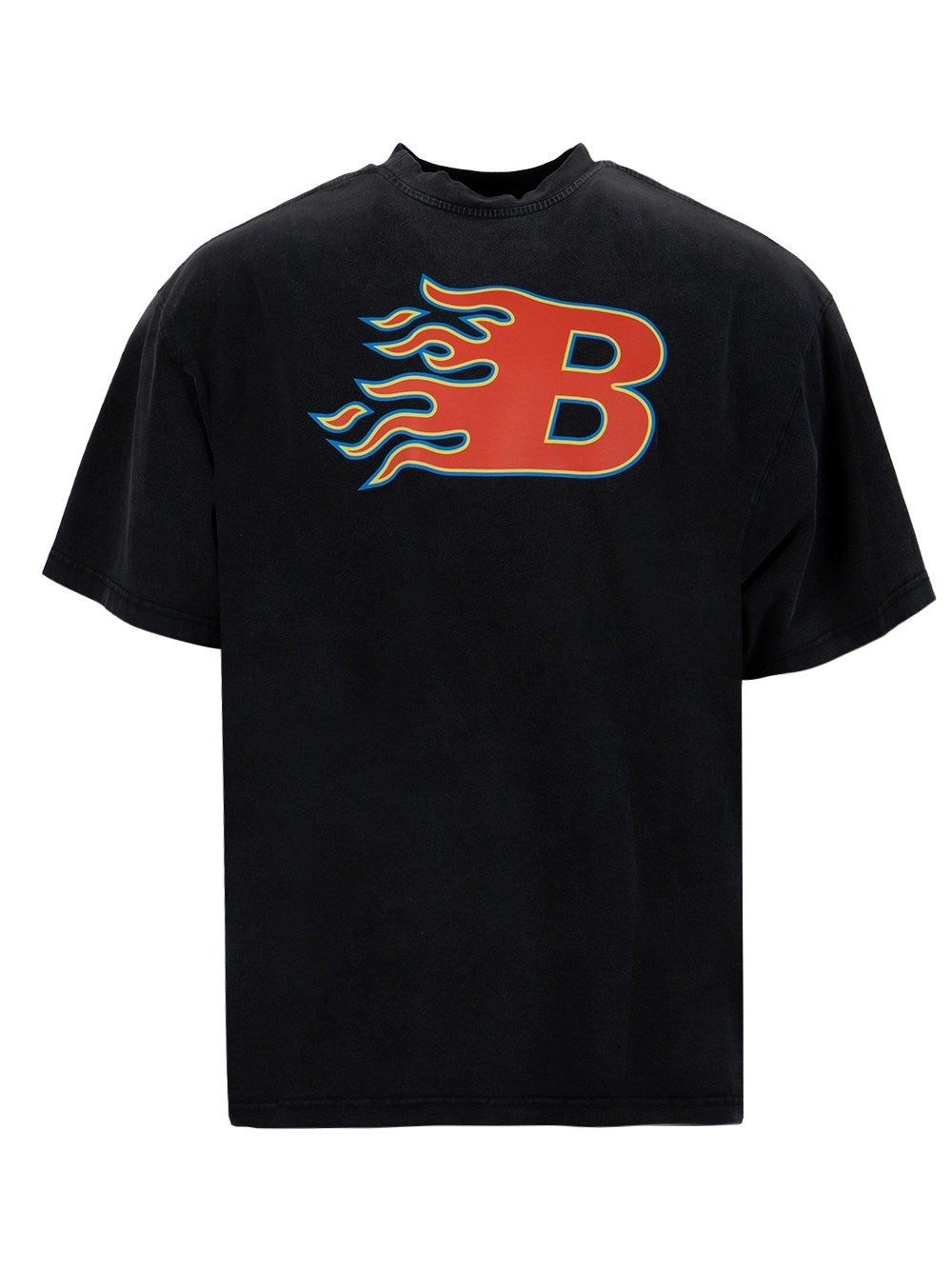Balenciaga Flame Jersey Vintage Tee Black