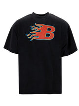 Balenciaga Flame Jersey Vintage Tee Black