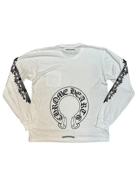 Chrome Hearts Horseshoe Longsleeve Tee "White"