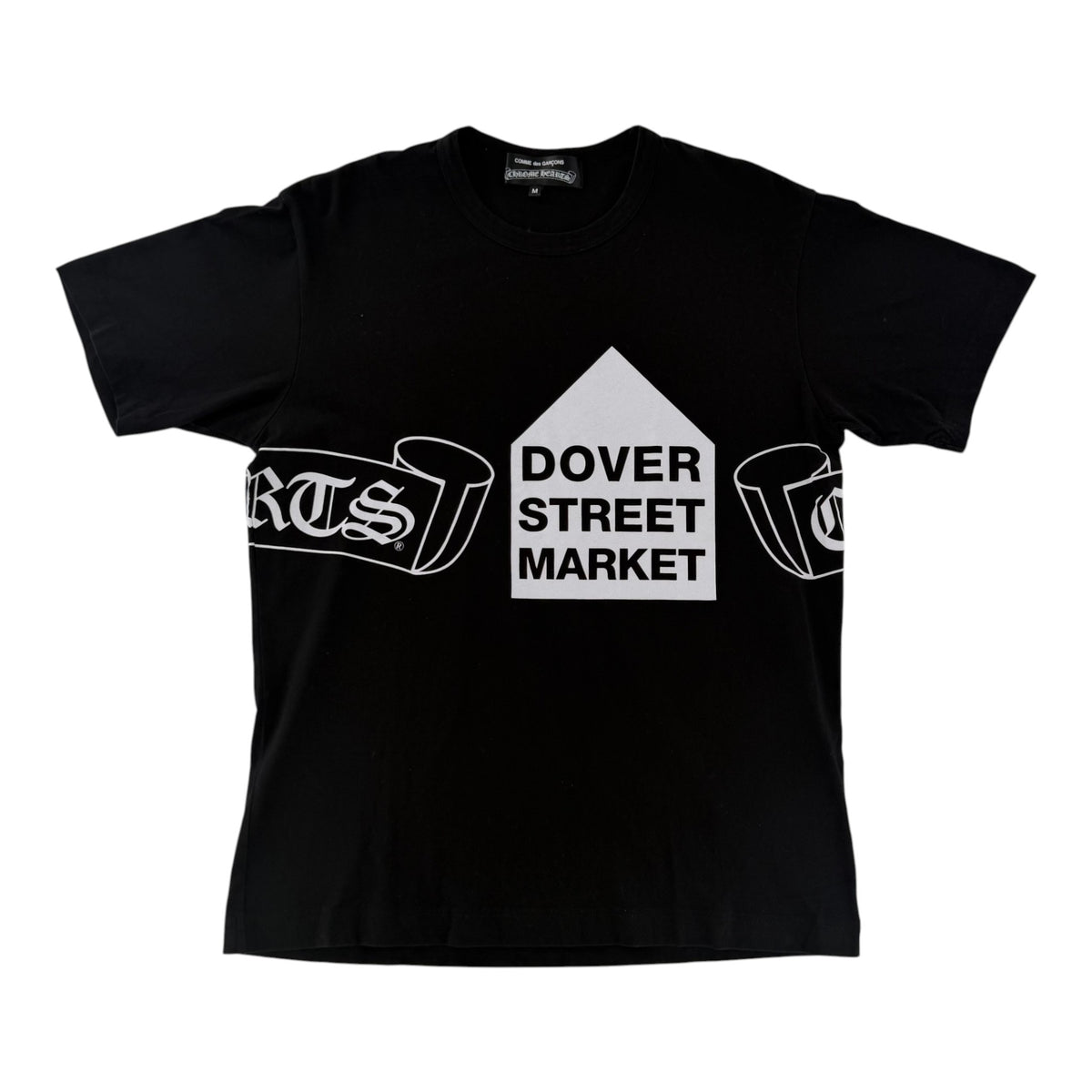 Chrome Hearts CDG Dover Street Market Scroll Logo Shirt Black