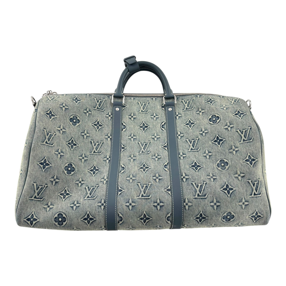 Louis Vuitton Keepall Bandouliere 50 Monogram Washed Denim Coated Canvas