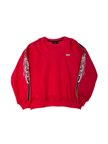 Amiri Dragon Outline Scarlet Crewneck