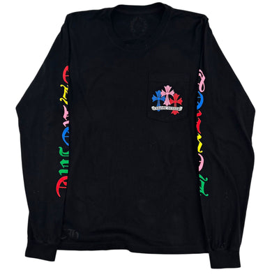 Chrome Hearts Multi Color Cross Cemetery L/S T-shirt Black - Lightly Worn