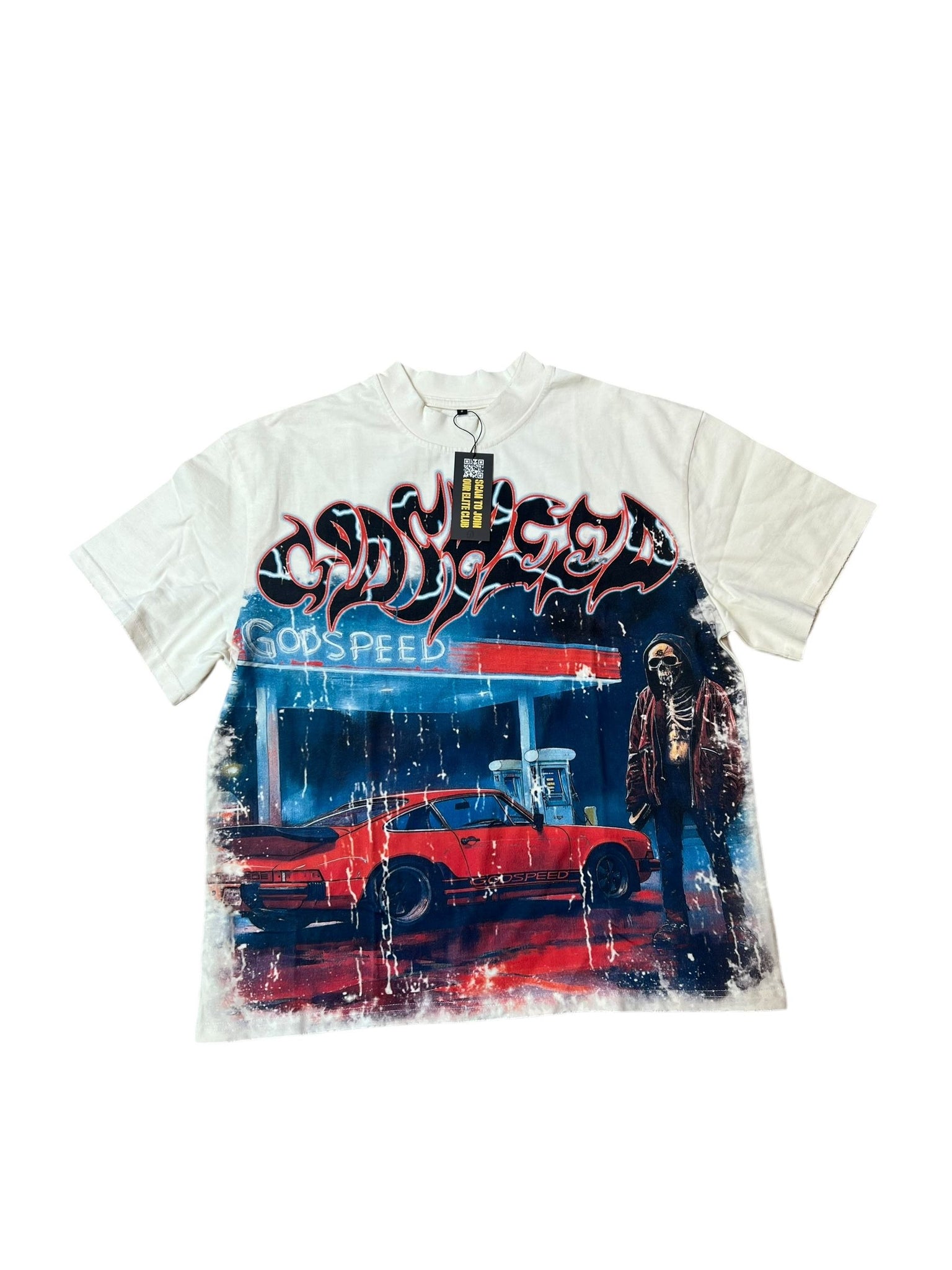 Godspeed Gas Station Tee "White"