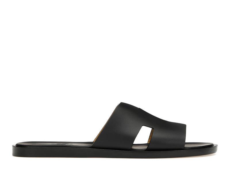 Hermes Izmir Sandal Noir Smooth Calfskin Leather