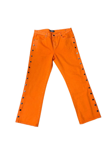 Novacaine Cruiser Denim Snapped Jeans "Orange"