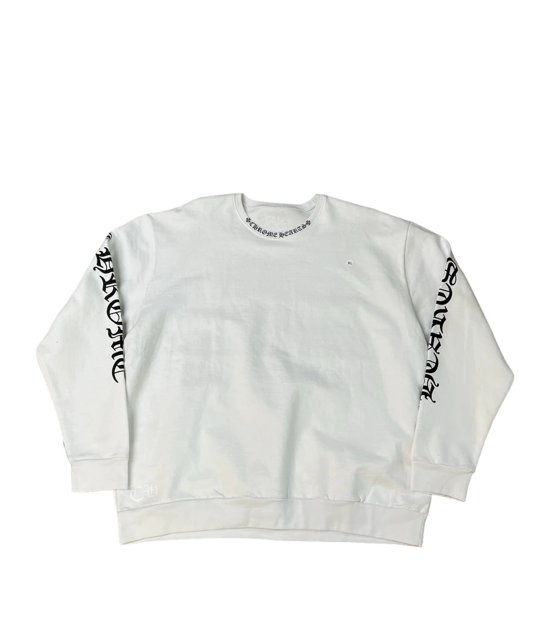 Chrome Hearts Neck Letters Crewneck "White"