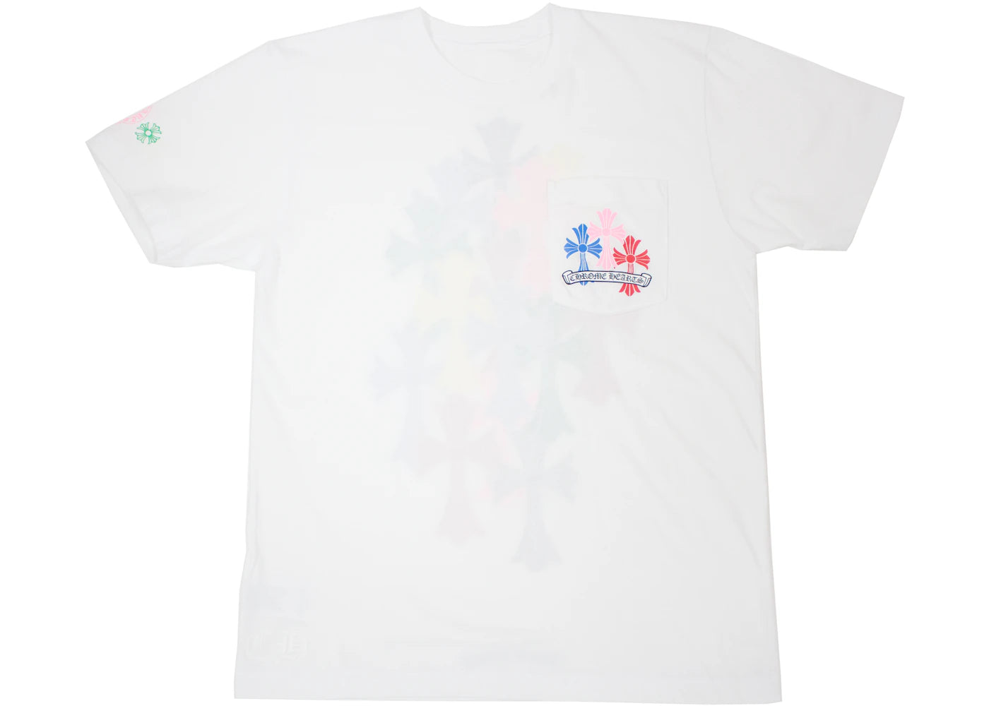 Chrome Hearts Multi Color Cross Cemetery T-shirt White