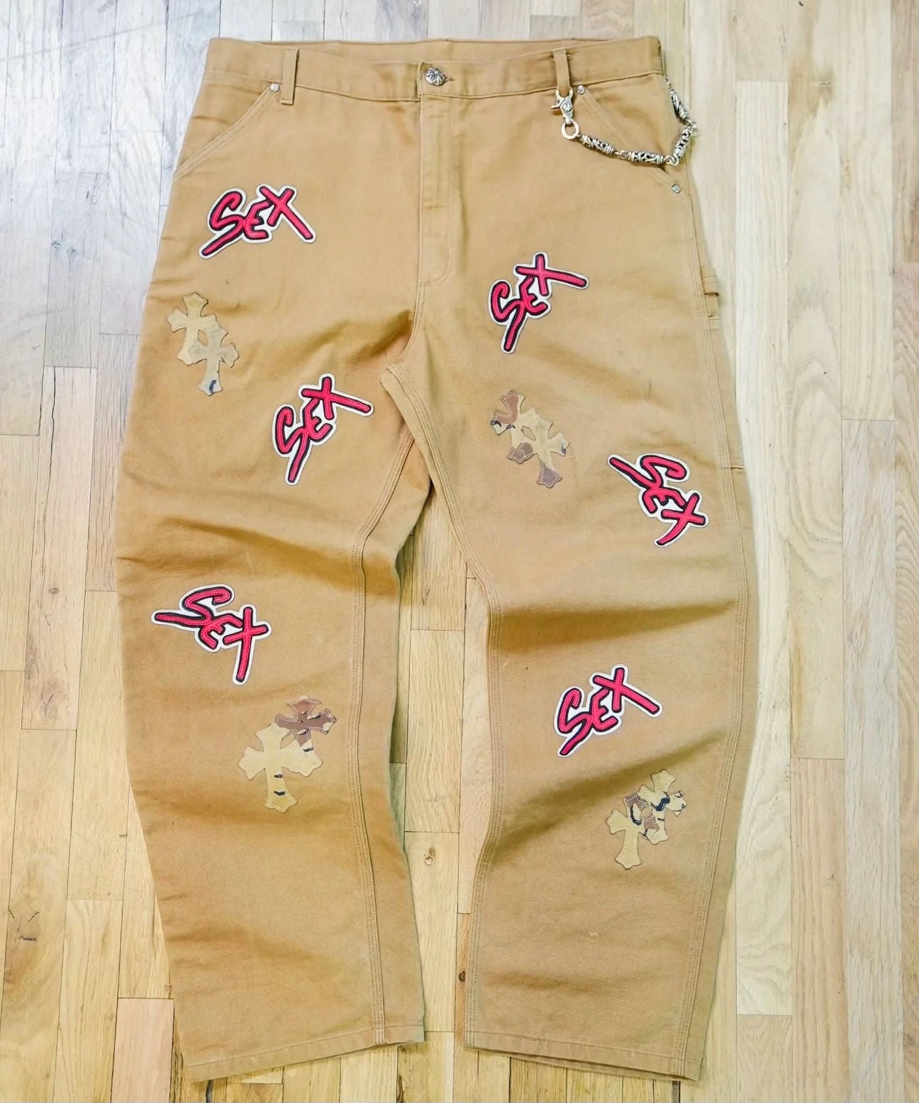 Chrome Hearts 22 Patch Carpenter Pants "Tan"