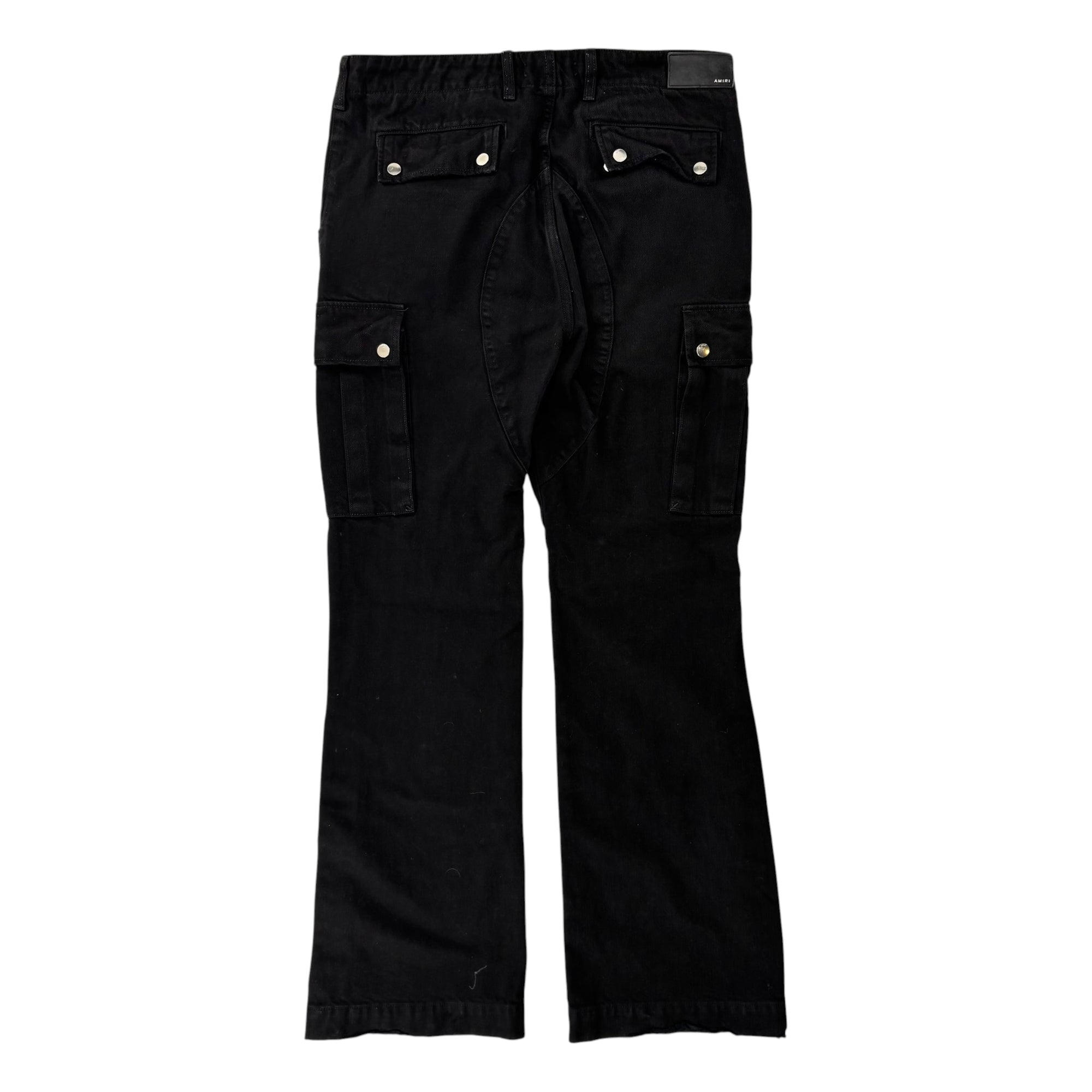 AMIRI M65 Cargo Kick Flare Leg Jeans Black