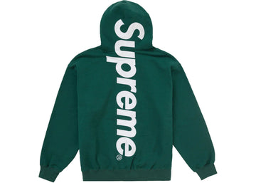 Supreme Satin Applique Hooded Sweatshirt FW24 Dark Green