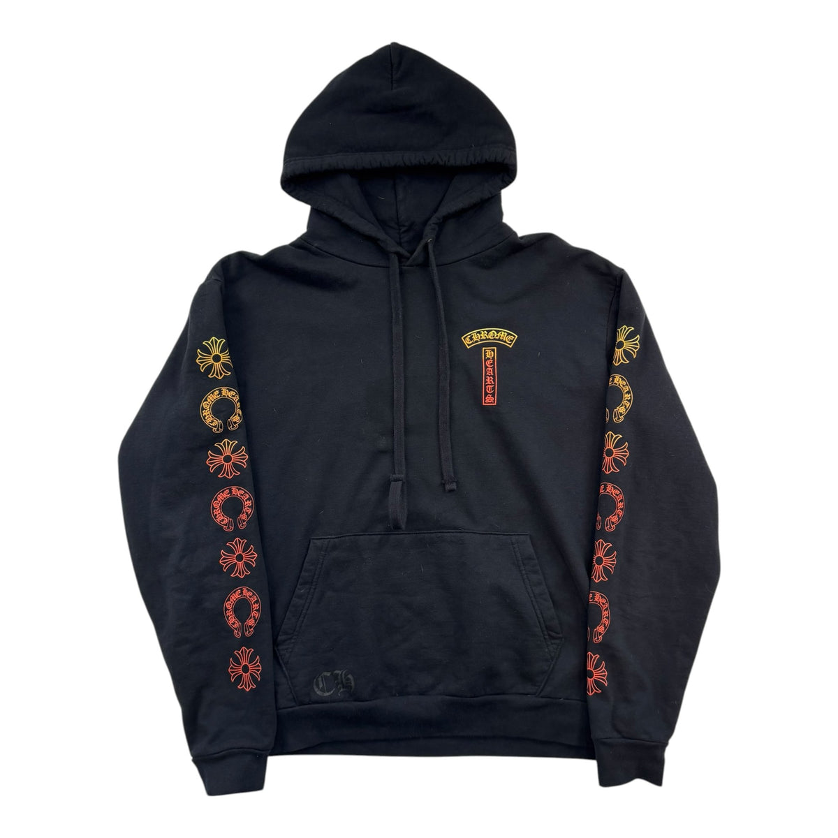 Chrome Hearts T Bar Logo Gradient Hoodie Black