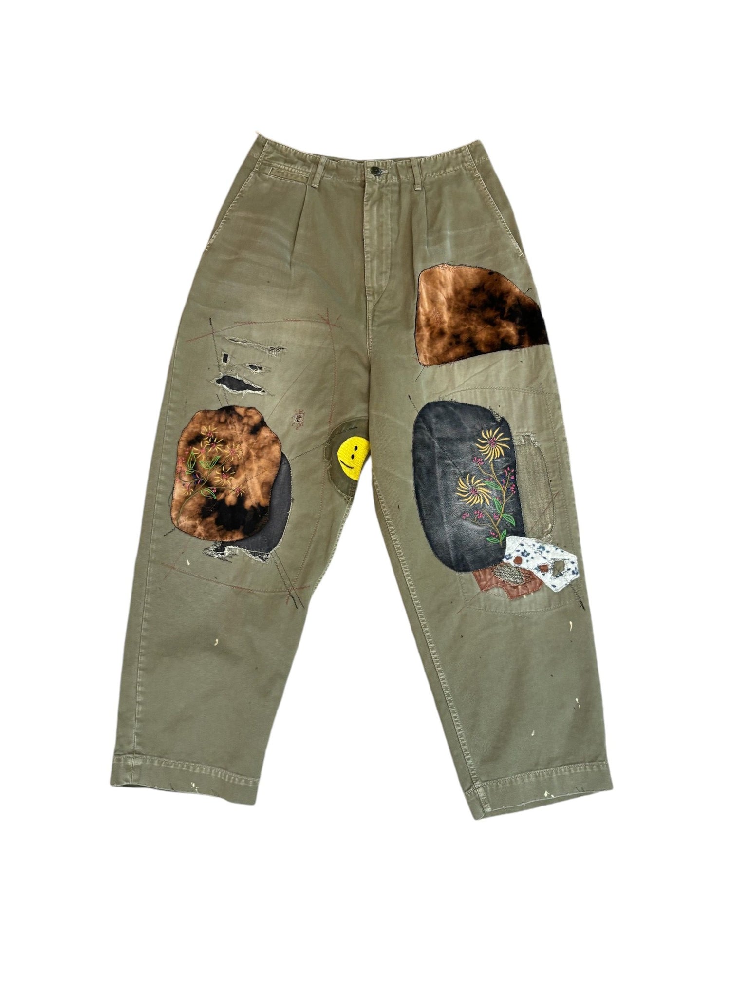 Kapital High Waist Patchwork Pants