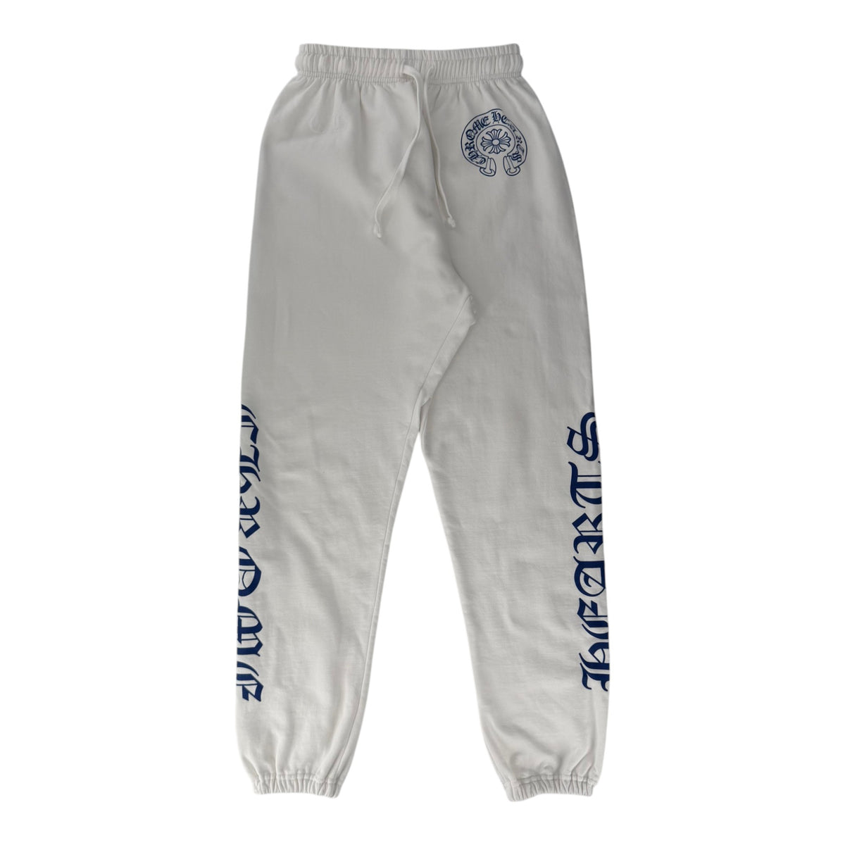 Chrome Hearts Horseshoe Script Sweatpants White Blue