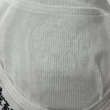 Chrome Hearts Scroll Logo Ribbed Tank Top White