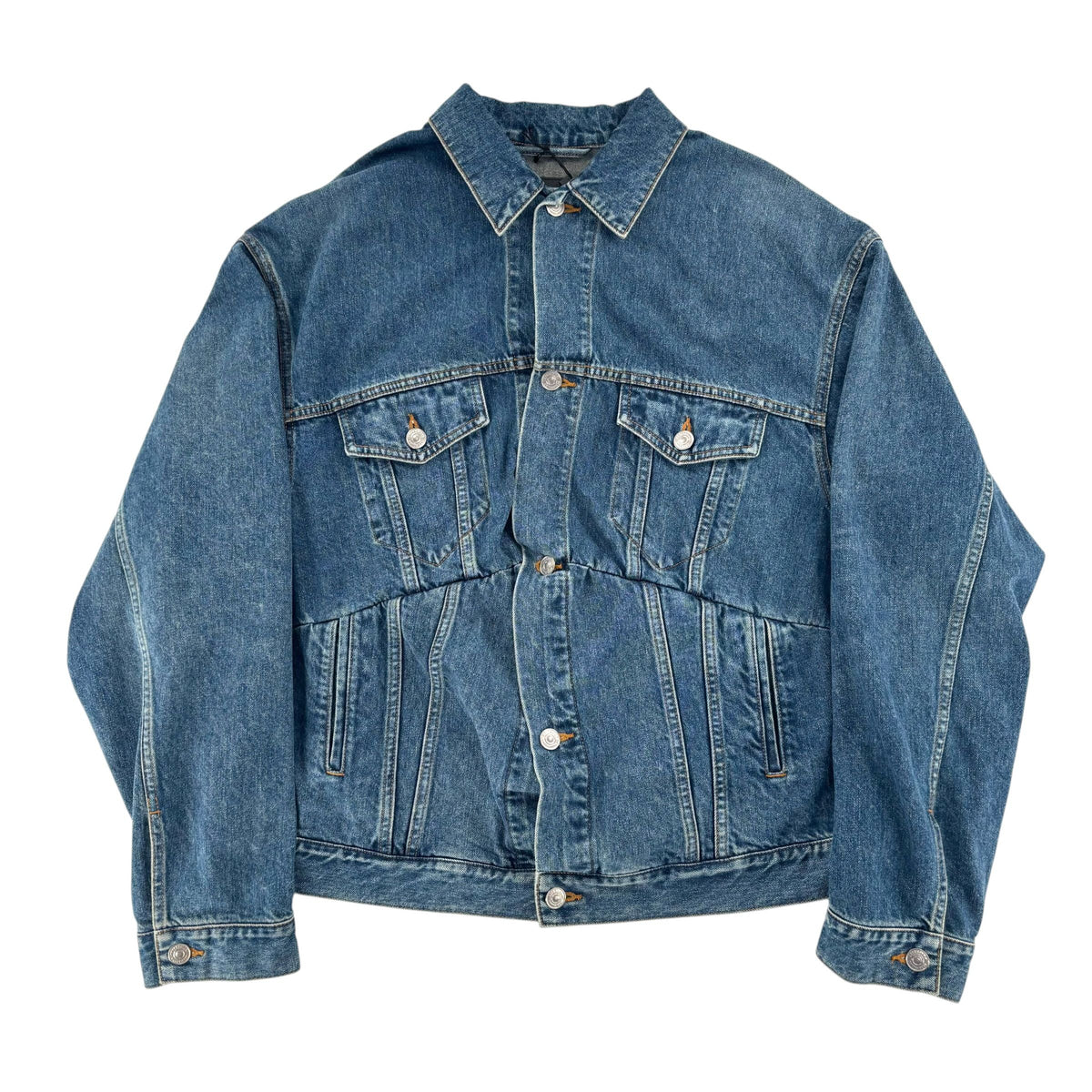 Balenciaga Swing Denim Jacket Blue