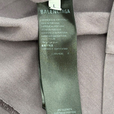 Balenciaga Embroidered Logo Tee Plum - Lightly Worn