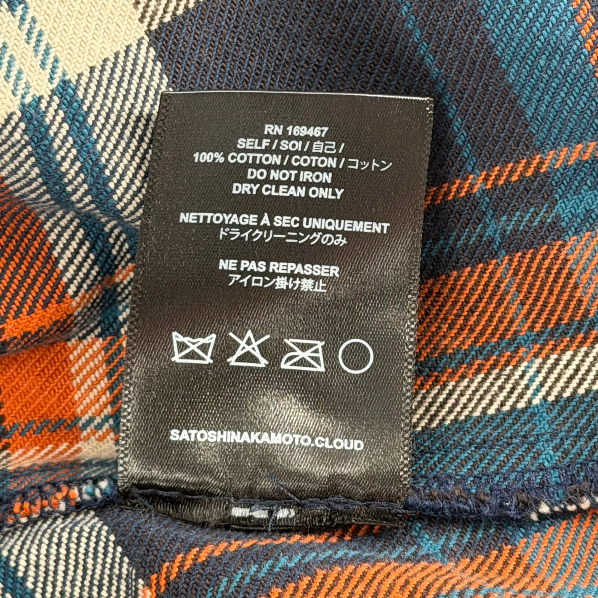 Satoshi Bender Cut Off Flannel Orange Plaid
