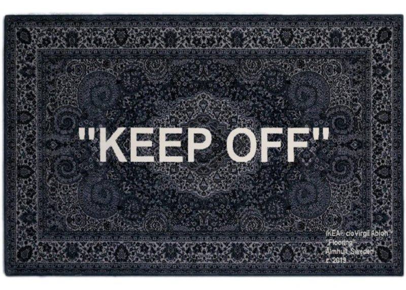 Virgil Abloh x IKEA "KEEP OFF" Rug 200x300 CM Grey/White
