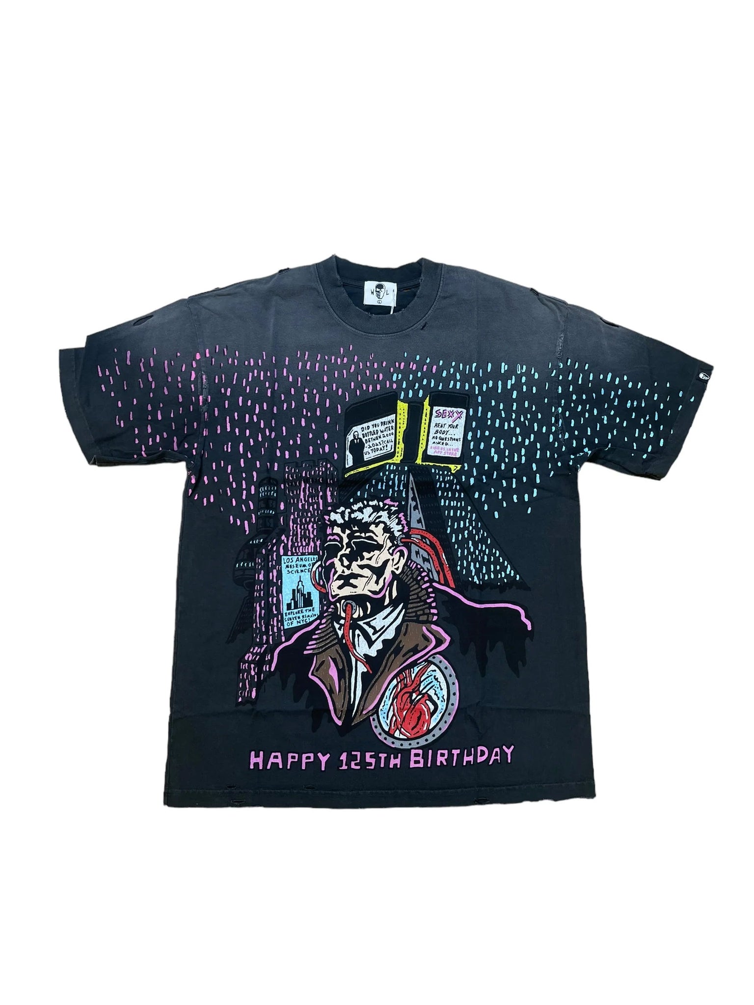 Warren Lotas Happy 125th Birthday Tee "Washed Black"