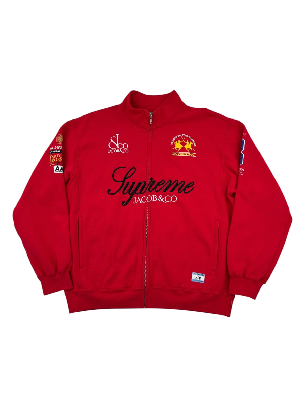 Supreme x La Martina x Jacob & Co Zip Up Sweatshirt Red