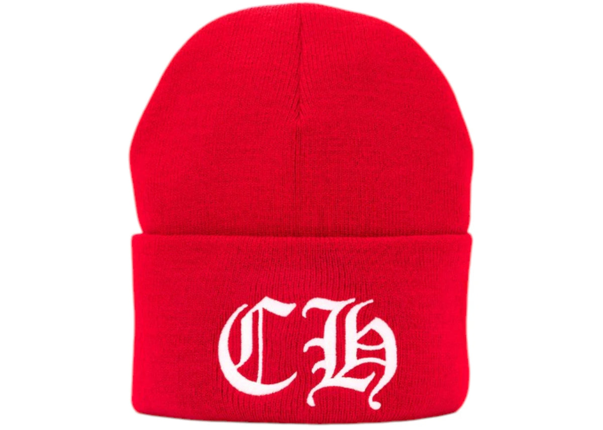Chrome Hearts CH Logo Beanie Red