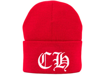 Chrome Hearts CH Logo Beanie Red