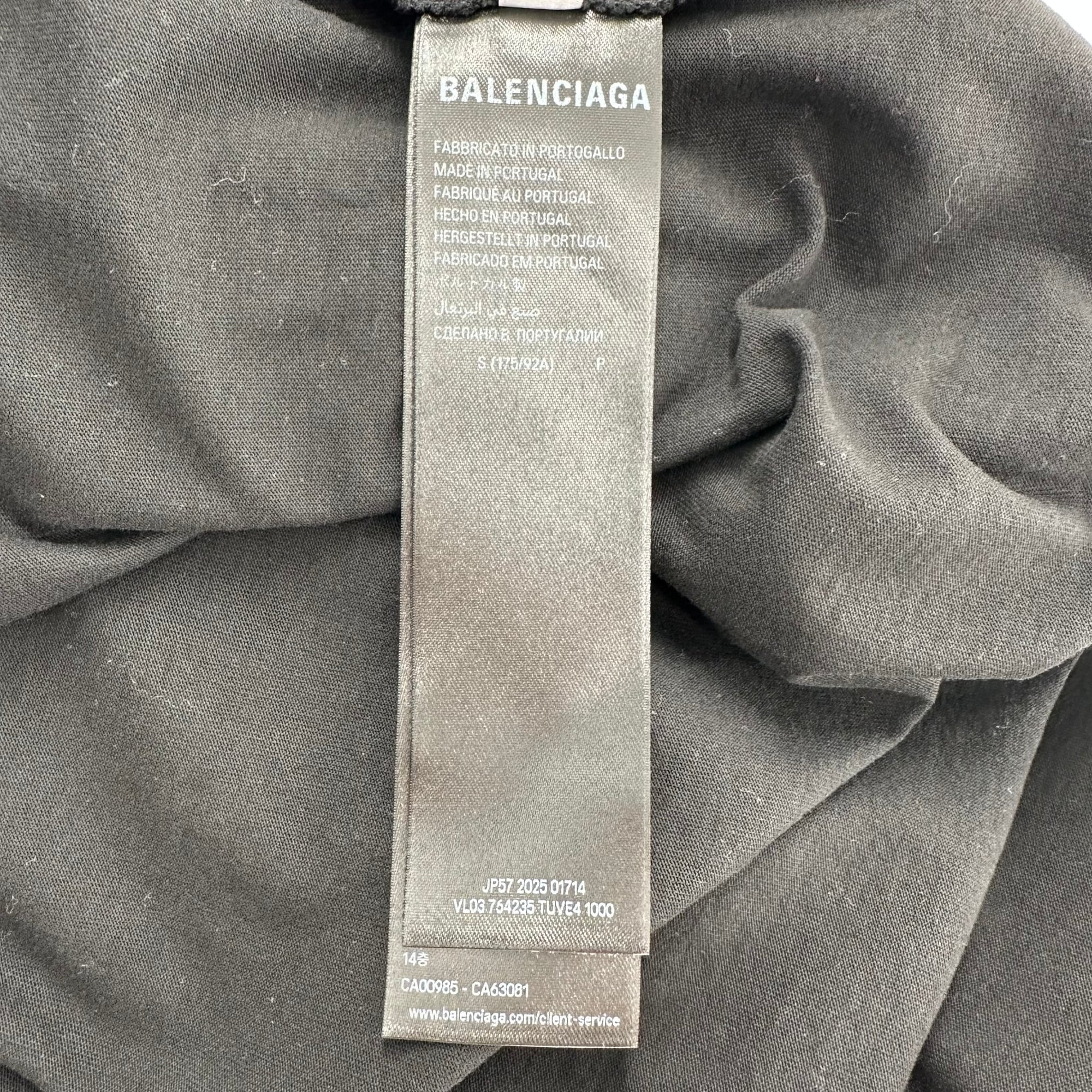 Balenciaga Scaré Coeur Oversized Tee Black