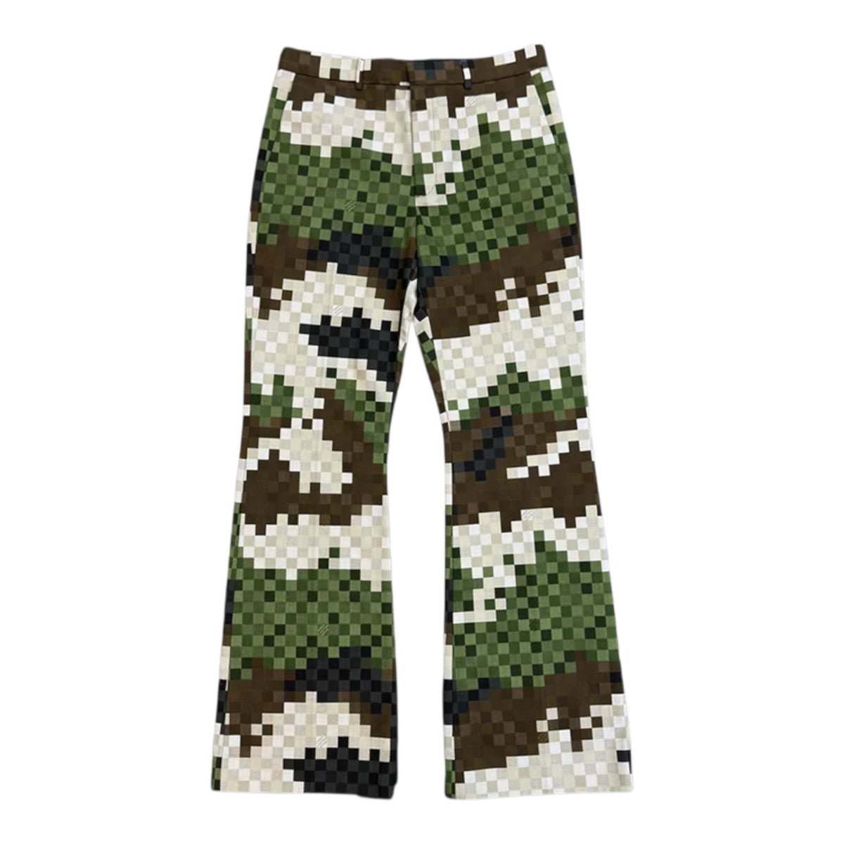 Louis Vuitton Damoflage Tailored Flared Pants Green