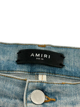 Amiri MX1 Lightwash Jeans White Ribbed