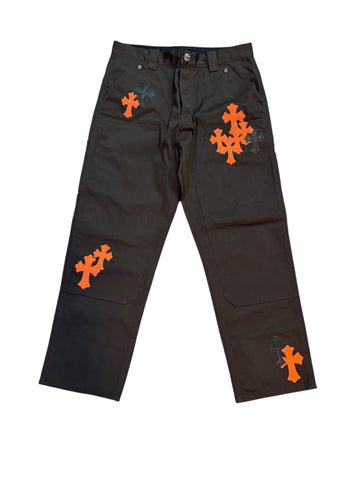 Chrome Hearts 23 Patch Carpenter Pants Brown/Orange Camo Patch - Lightly Worn