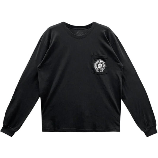Chrome Hearts American Flag Long Sleeve Tee "Black"