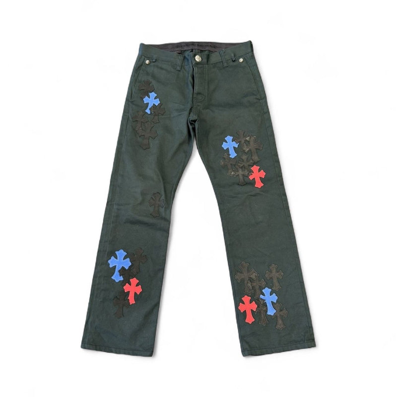 Chrome Hearts Black Chino Red Black Blue Patches - Lightly Worn