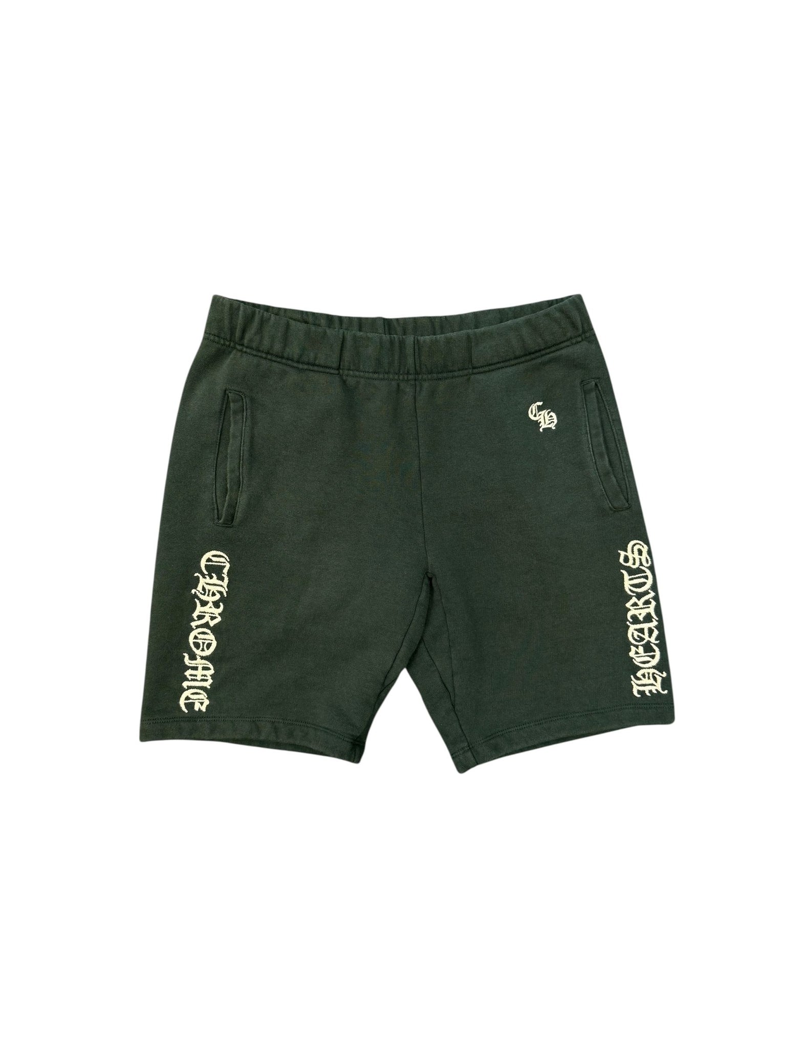 Chrome Hearts Green Embroidered Shorts - Lightly Worn