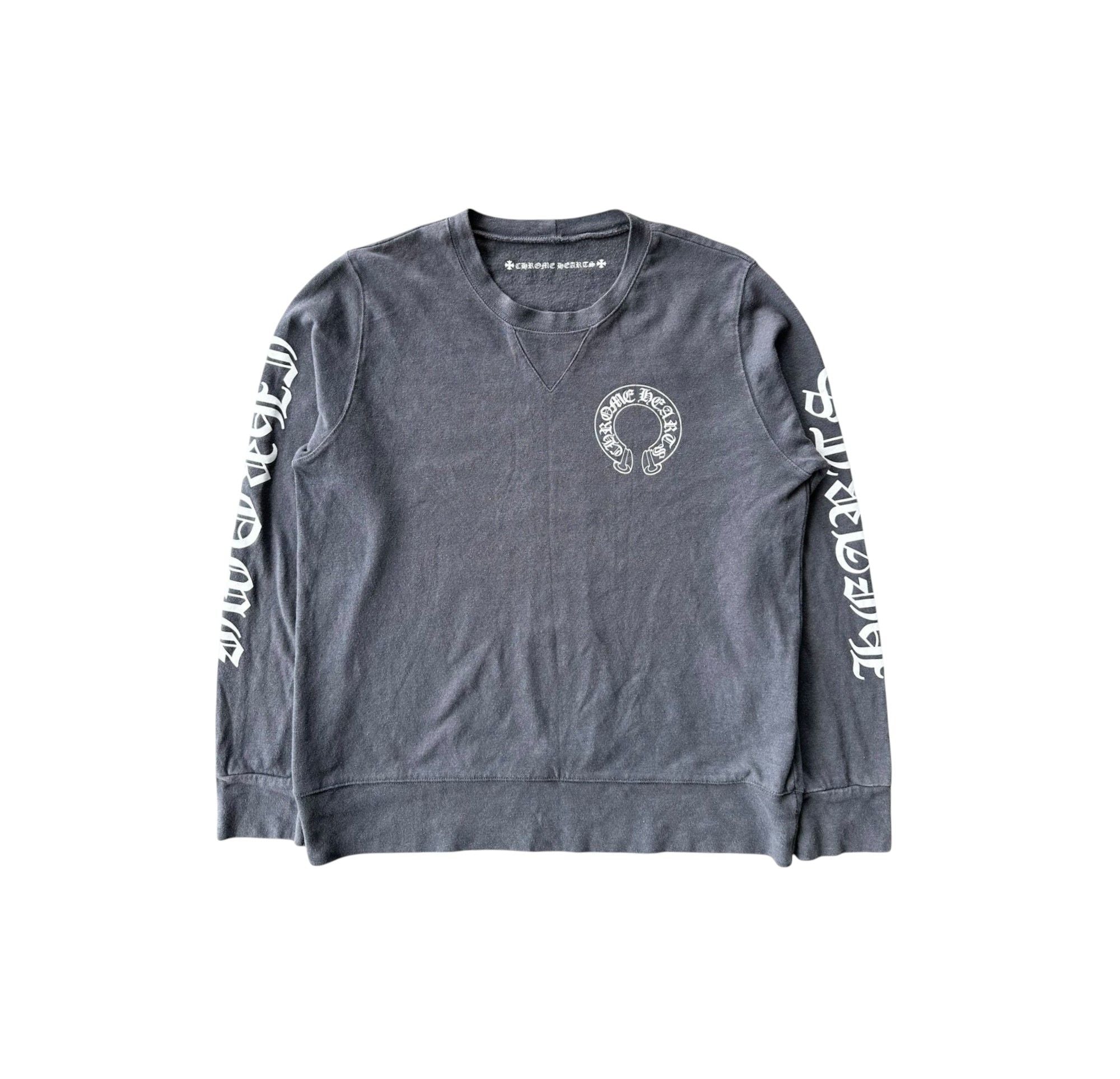 Chrome Hearts Horse Shoe Sweatshirt Grey - Lightly Worn