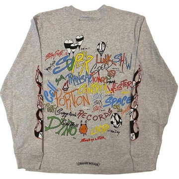 Chrome Hearts Matty Boy Brain L/S T-shirt Heather Grey - Lightly Worn