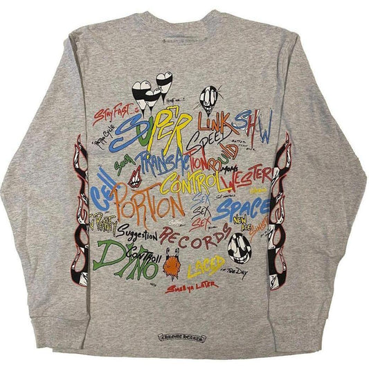 Chrome Hearts Matty Boy Brain L/S T-shirt Heather Grey - Lightly Worn