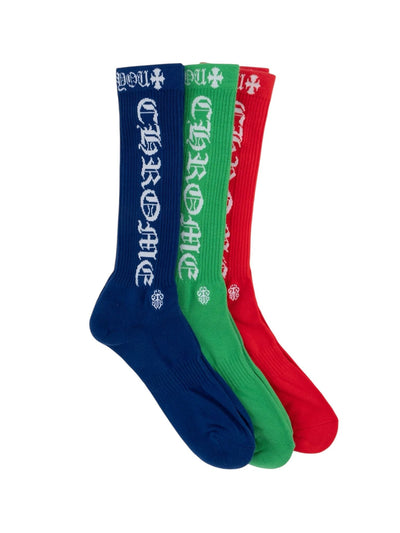 Chrome Hearts Vertical Logo Single Pair Sock R/G/B