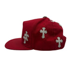 Chrome Hearts Cross Patch Baseball Hat Red