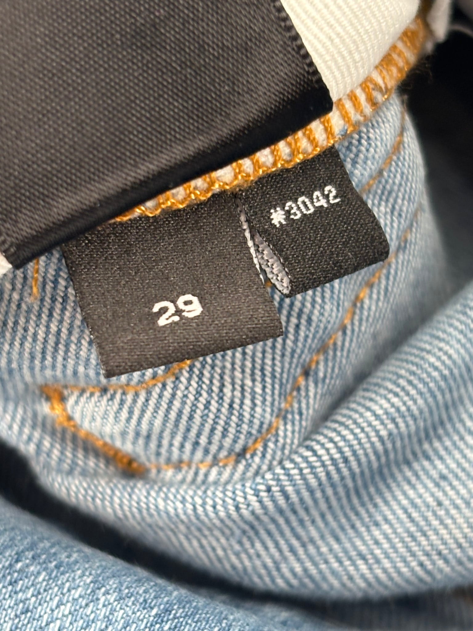 Amiri Mx1 Distressed Denim Palm Tree Ribbed