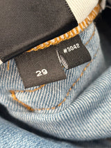Amiri Mx1 Distressed Denim Palm Tree Ribbed