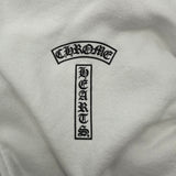 Chrome Hearts T-Bar Logo Zip Up Hoodie White