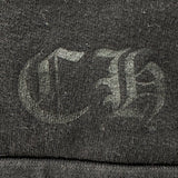 Chrome Hearts Vertical Logo Zip Up Hoodie Black